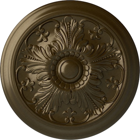 Vienna Ceiling Medallion (Fits Canopies Up To 3 1/4), Hand-Painted Brass, 16 7/8OD X 5/8P